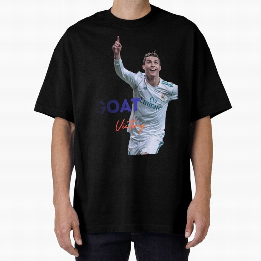 Goat CR7 MIndset Oversized T-Shirt Experience FIFA World Cup 2026 Spirit, Celebrating Netherlands, Haaland, Football Passion, Legendary Performances, Festival Vibes and Supporter Community; Great for Watch Parties, Sports Bars, Family Nights, Fan