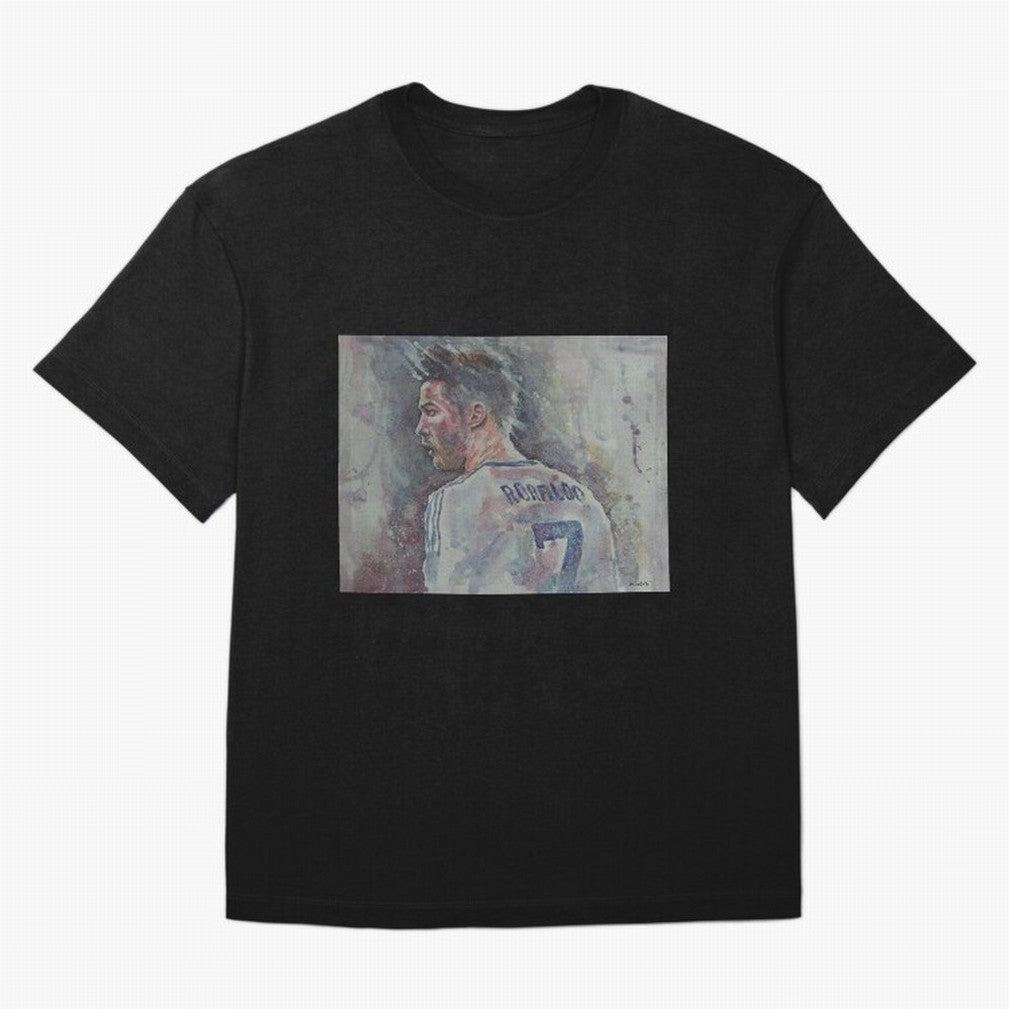 Cristiano Ronaldo - Portrait 1 Oversized T-Shirt Back the Journey through FIFA World Cup 2026 USA Canada Mexico for Fans of Messi, CR7 and Mbappe and England, France and Netherlands, Bringing Soccer Culture, Superstar Moments, National Team Dreams