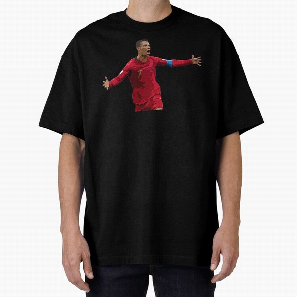 Cristiano Ronaldo Oversized T-Shirt Feel the Heartbeat of FIFA World Cup 2026 Capturing Messi, Neymar and Mbappe, Germany Energy, Classic Soccer Heritage, Championship Pressure, Fan Loyalty and International Pride; Ideal for Fans Who Follow Messi,