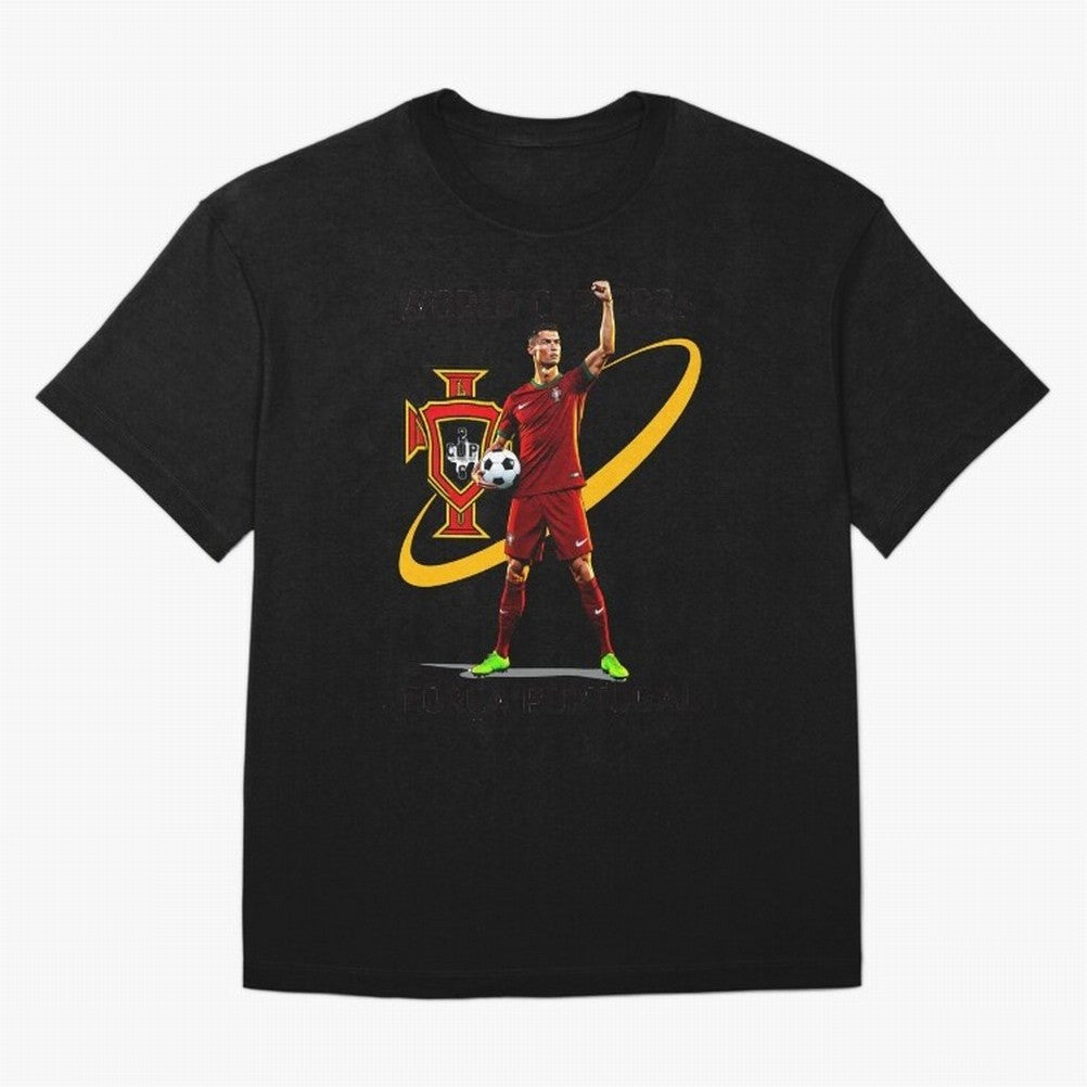 FIFA World Cup 2026 - Portugal Fan Oversized T-Shirt Bring Match Day Fire to FIFA World Cup 2026 USA Canada Mexico Highlighting CR7, Argentina Energy, Sports Nostalgia, International Competition, Famous Players and Unforgettable Victories; Great