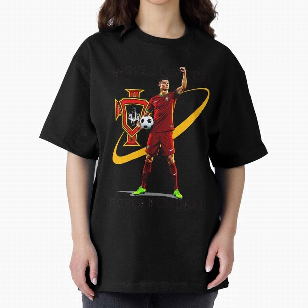 FIFA World Cup 2026 - Portugal Fan Oversized T-Shirt Bring Match Day Fire to FIFA World Cup 2026 USA Canada Mexico Highlighting CR7, Argentina Energy, Sports Nostalgia, International Competition, Famous Players and Unforgettable Victories; Great
