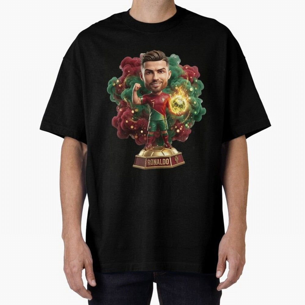 Ronaldo Portugal 2026 - Legend Soccer Chibi 3D Oversized T-Shirt Celebrate Every Goal in FIFA World Cup 2026 for Fans of CR7 and England, Bringing Stadium Chants, National Pride, Trophy Dreams and Unforgettable Football Memories; Great for Watch