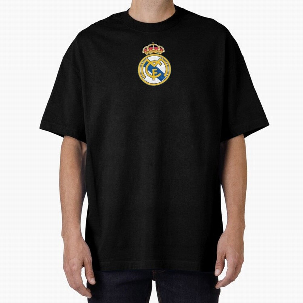 RE-AL-MAD-RID- Logo FC Merchandise Oversized T-Shirt Carry National Pride through FIFA World Cup 2026 for Fans of Mbappe and England, France and Netherlands, Bringing Championship Spirit, Famous Goals, Roaring Crowds and International Football