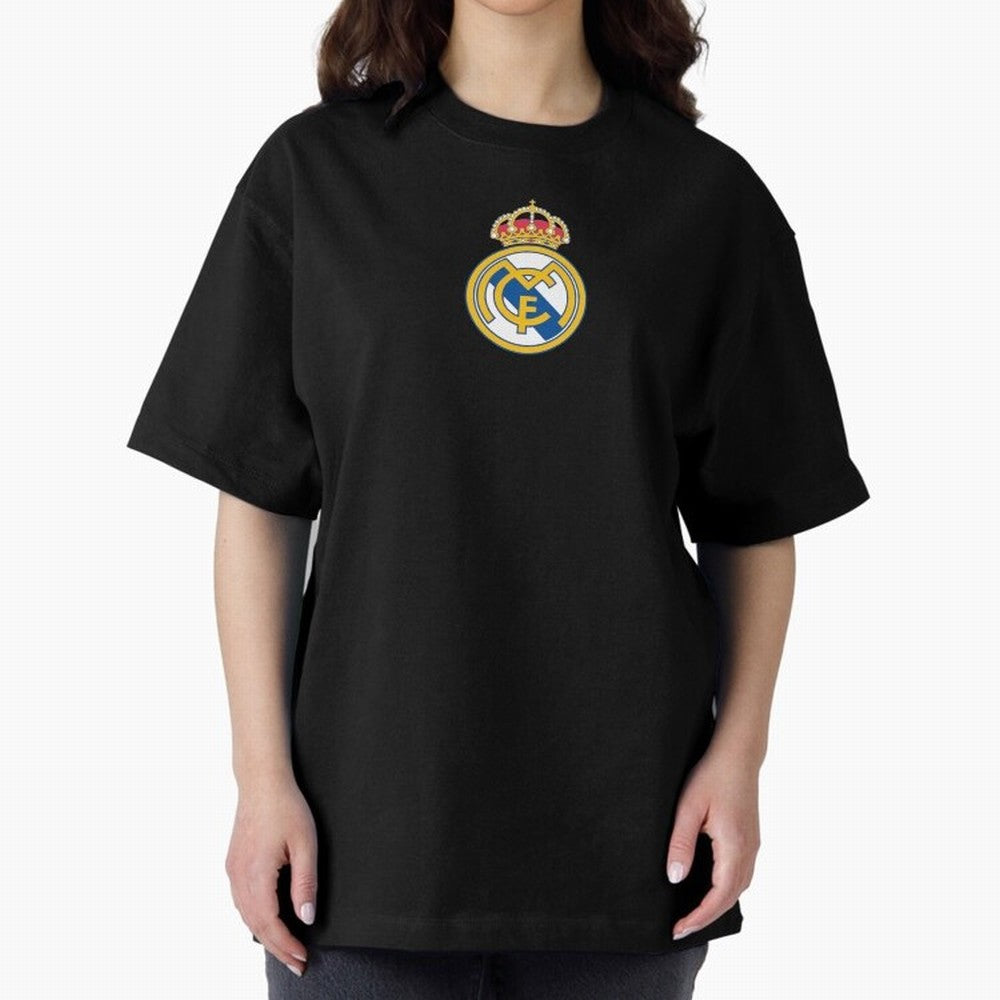 RE-AL-MAD-RID- Logo FC Merchandise Oversized T-Shirt Carry National Pride through FIFA World Cup 2026 for Fans of Mbappe and England, France and Netherlands, Bringing Championship Spirit, Famous Goals, Roaring Crowds and International Football