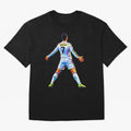 The GOAT Ronaldo Oversized T-Shirt Show Your Love for FIFA World Cup 2026 USA Canada Mexico Spirit, Highlighting Spain, Messi, CR7 and Mbappe, Stadium Chants, National Pride, Trophy Dreams and Unforgettable Football Memories; Ideal for Passionate
