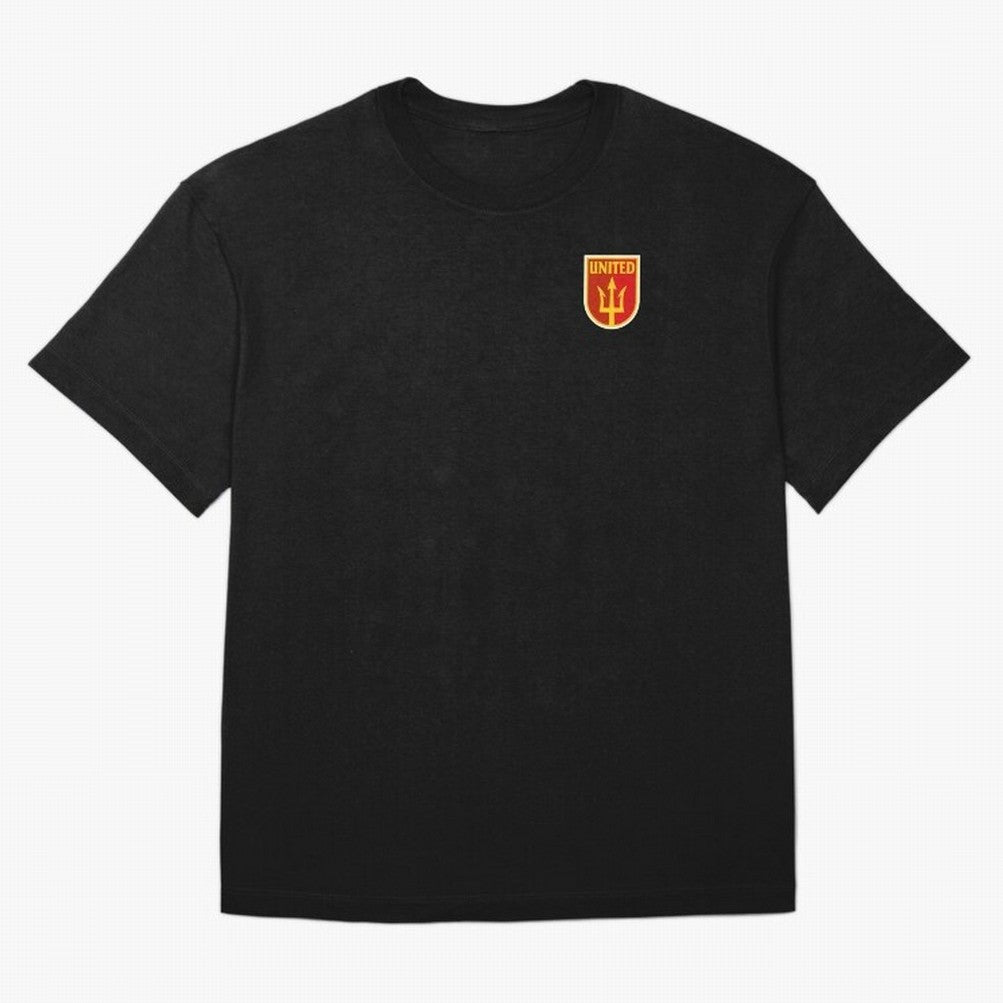 Manchester United Classic Shield Oversized T-Shirt Celebrate the Stars of Global Football Passion for FIFA World Cup 2026 USA Canada Mexico, Inspired by Haaland, Spain, Vintage Soccer Flavor, Modern Football Stars, National Flags and Final Night