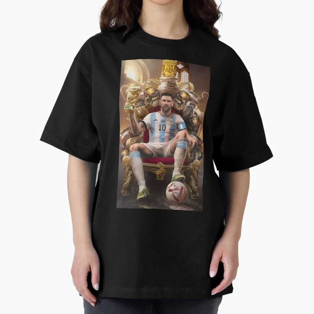 Lionel Messi Oversized T-Shirt Celebrate Supporters United by FIFA World Cup 2026 Group Stage Spirit, Celebrating England, France and Netherlands, Neymar, Haaland and Cristiano Ronaldo, Fan Favorite Moments, National Team Passion, Big Match Drama