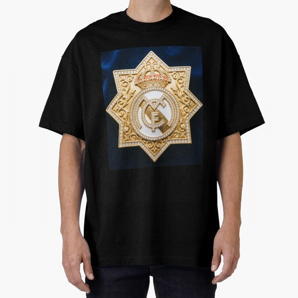 Escudo del Realma Oversized T-Shirt Join the Countdown to Match Day Hype around FIFA World Cup 2026 Group Stage, CR7 and Messi, England and Germany, Soccer Culture, Superstar Moments, National Team Dreams and Competitive Fire; Ideal for Football