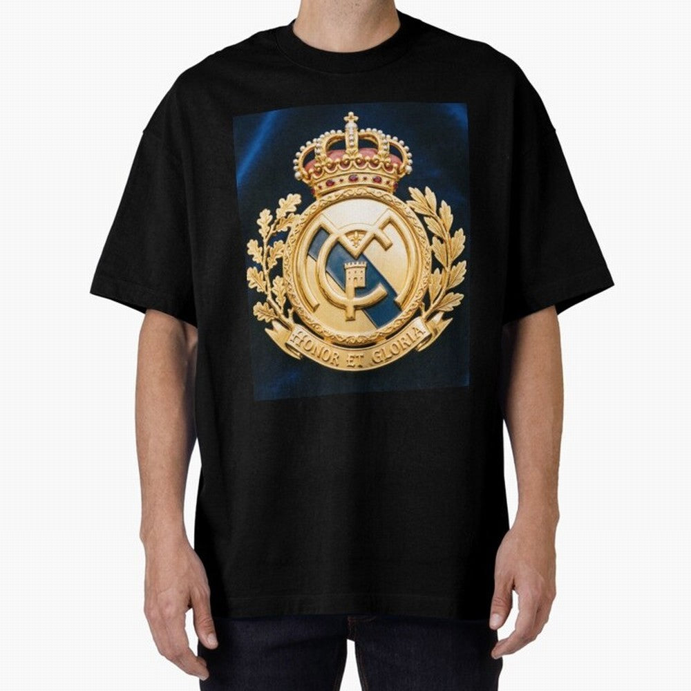 Madrid Honor y Gloria Oversized T-Shirt Celebrate the Stars of Global Football Passion for FIFA World Cup 2026 Group Stage, Driven by CR7 and Messi, Germany, Soccer Culture, Superstar Moments, National Team Dreams and Competitive Fire; Great for