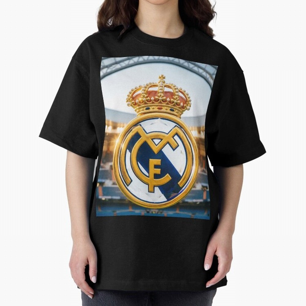 Realeza Madridista Oversized T-Shirt Support Your Favorite Stars during FIFA World Cup 2026 for Fans of Messi, CR7 and Mbappe and England, Bringing Soccer Culture, Superstar Moments, National Team Dreams and Competitive Fire; Made for Collectors