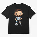 Lionel Messi Figurine Oversized T-Shirt Show Love for Legendary Goals in FIFA World Cup 2026 USA Canada Mexico for Fans of Cristiano Ronaldo, Haaland and CR7 and Brazil, Portugal and Argentina, Bringing Tournament Hype, Historic Matchups, Family