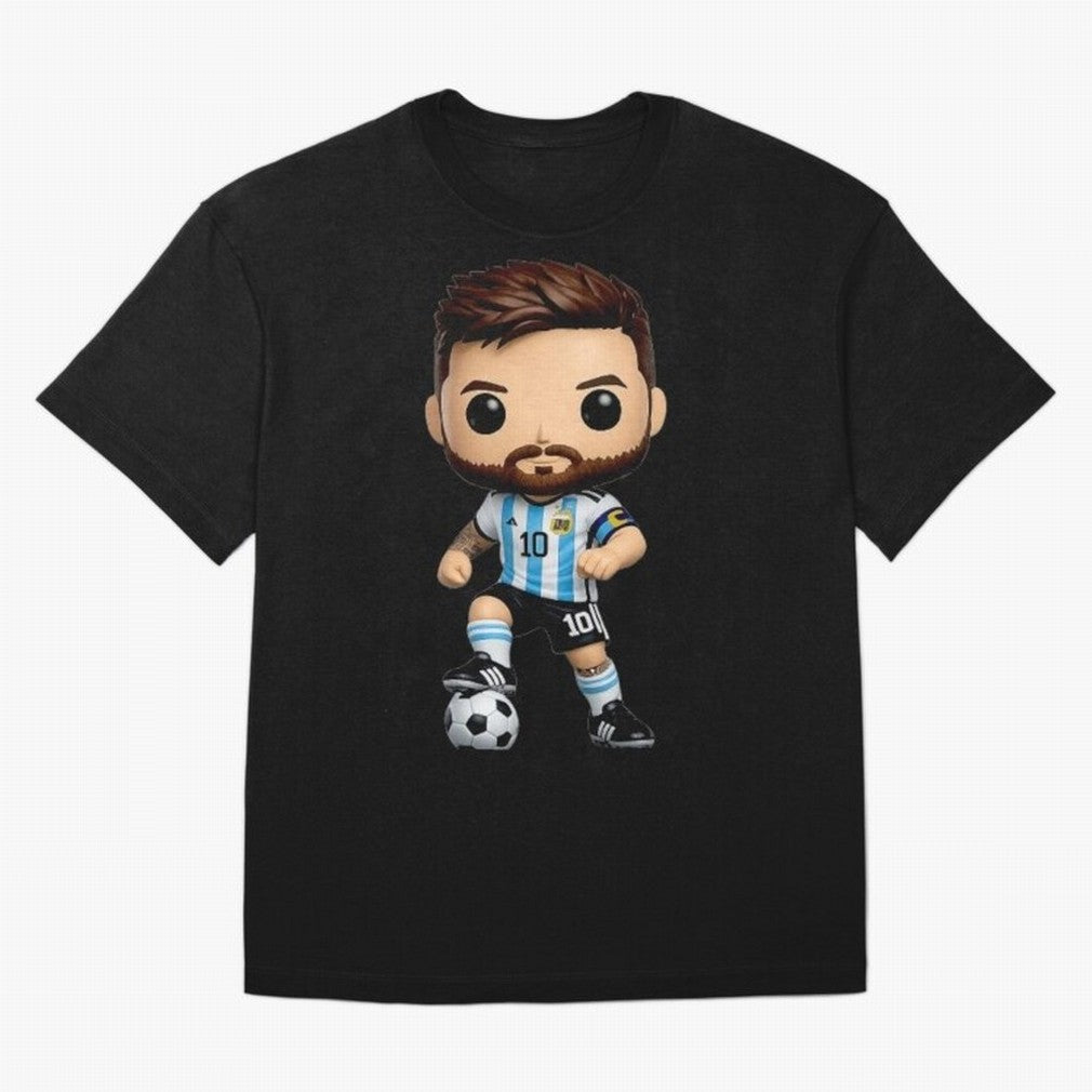 Lionel Messi Figurine Oversized T-Shirt Show Love for Legendary Goals in FIFA World Cup 2026 USA Canada Mexico for Fans of Cristiano Ronaldo, Haaland and CR7 and Brazil, Portugal and Argentina, Bringing Tournament Hype, Historic Matchups, Family