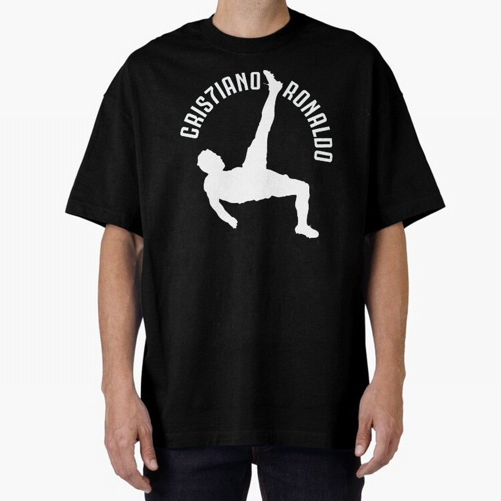 Cristiano Ronaldo - Bicycle Oversized T-Shirt Stand Out with Spirit from FIFA World Cup 2026 Group Stage for Fans of Mbappe and Neymar and Brazil, Bringing Tournament Hype, Historic Matchups, Family Viewing Parties and Global Sports Pride; Great