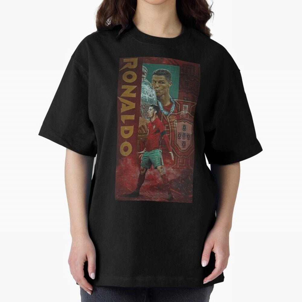 Cristiano Ronaldo Oversized T-Shirt Represent Football Lovers during the FIFA World Cup 2026 Group Stage Journey through CR7 Highlights, England Pride, Retro Football Energy, Iconic Rivalries, Trophy Chase Drama and Stadium Atmosphere; Great for