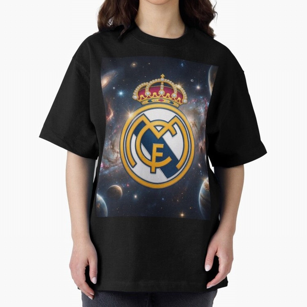 La Galaxia del Real Madrid Oversized T-Shirt Fuel Your Fan Pride for Global Football Passion for FIFA World Cup 2026, with Messi and Cristiano Ronaldo, England and Germany, Supporter Pride, Iconic Celebrations, Legendary Names and Global Match Day