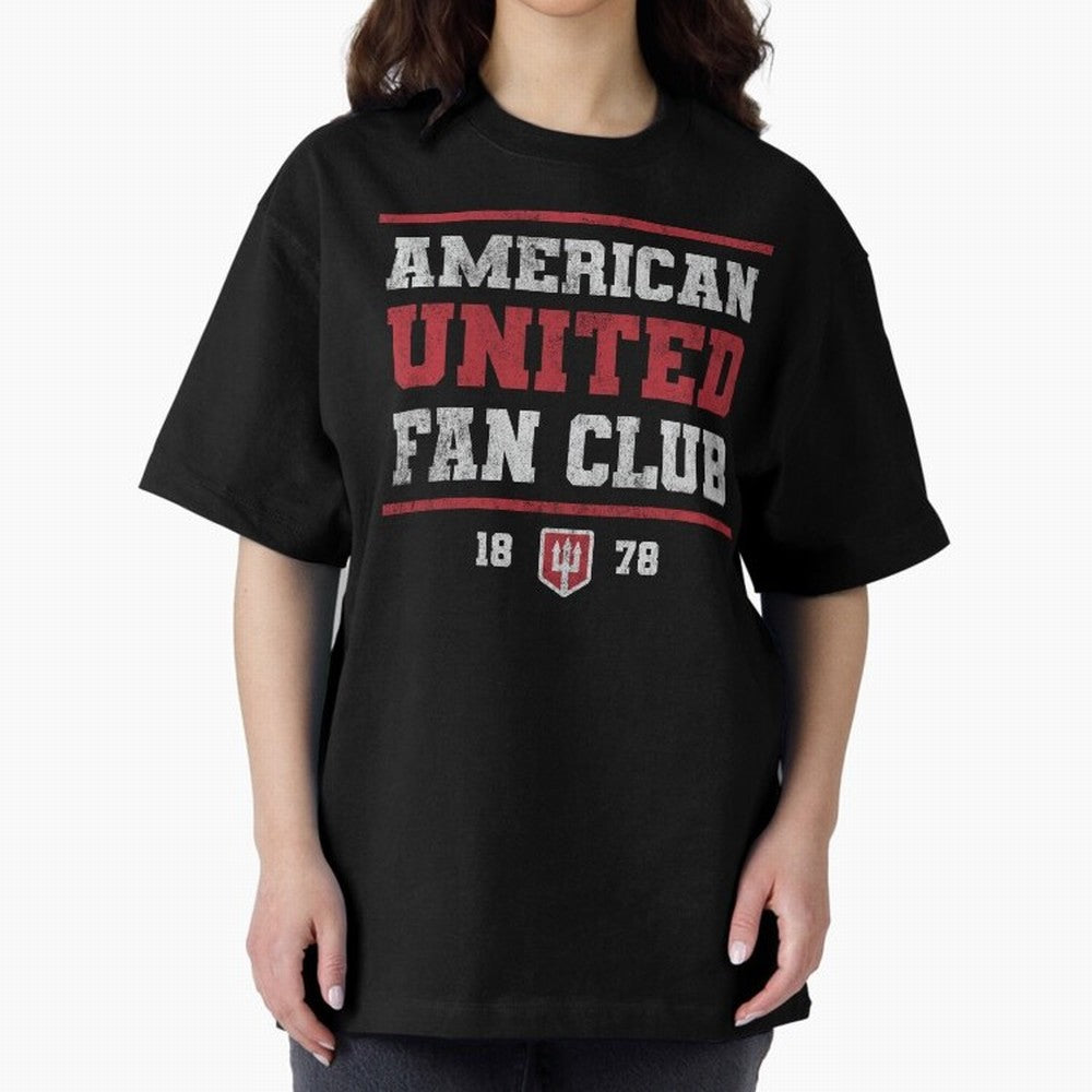American United Fan Club Oversized T-Shirt Keep Football History Alive during FIFA World Cup 2026 USA Canada Mexico Celebrating CR7, Brazil, Portugal and Argentina Energy, Championship Spirit, Famous Goals, Roaring Crowds and International Football