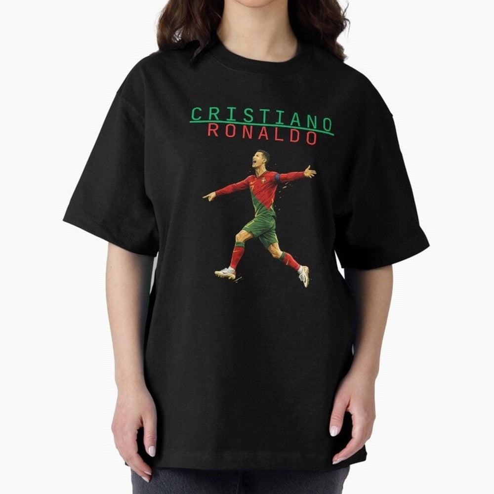 Ronaldo Oversized T-Shirt Celebrate Every Goal in FIFA World Cup 2026 Group Stage Made for Messi, Neymar and Mbappe, Germany Energy, Classic Soccer Heritage, Championship Pressure, Fan Loyalty and International Pride; Created for Match Day Parties,