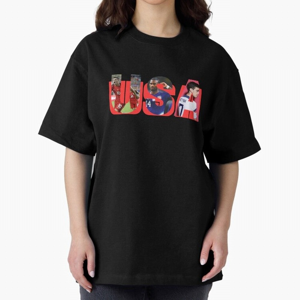 USA Soccer Cristian Pulisic, Haji Wright, Gio Reyna Oversized T-Shirt Represent the Passion of FIFA World Cup 2026 Spirit, Built around England, France and Netherlands, Mbappe and Neymar, Soccer Culture, Superstar Moments, National Team Dreams and