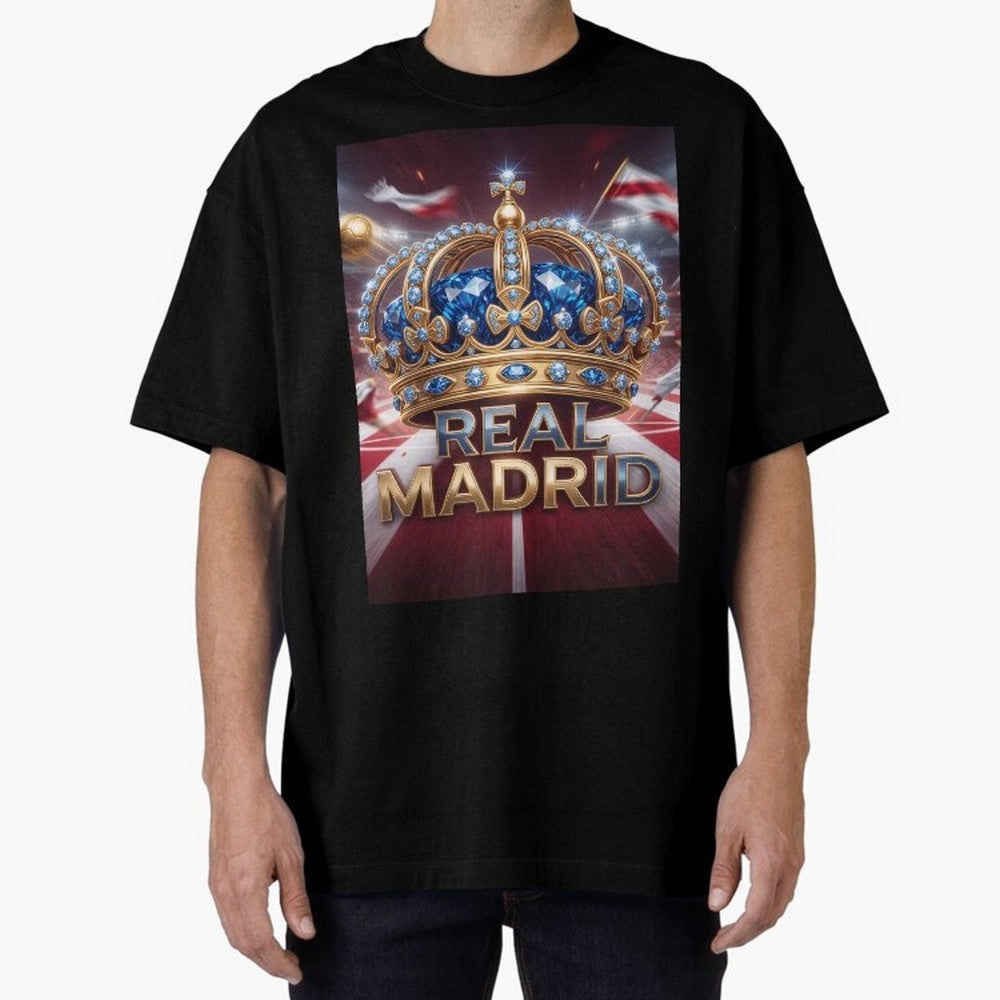 The Diamond of Real Madrid Oversized T-Shirt Join FIFA World Cup 2026 Group Stage Spirit, Driven by Portugal, Spain and Germany, Mbappe, Stadium Memories, Football Loyalty, International Chants and Championship Tradition; Made for Die Hard