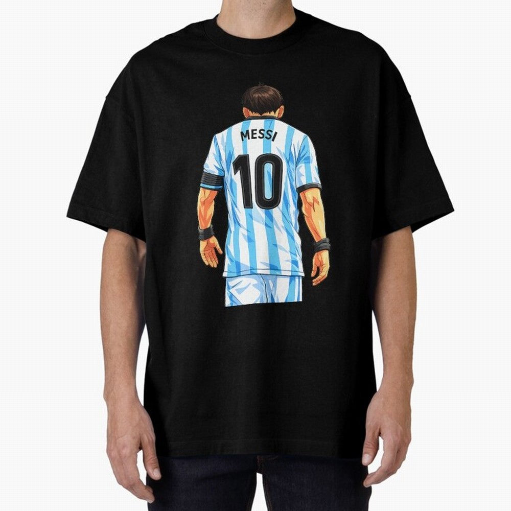 Messi Argentina 10 Oversized T-Shirt Celebrate the Road through the FIFA World Cup 2026 Group Stage Journey through Haaland Highlights, Spain and Netherlands Pride, Sports Nostalgia, International Competition, Famous Players and Unforgettable
