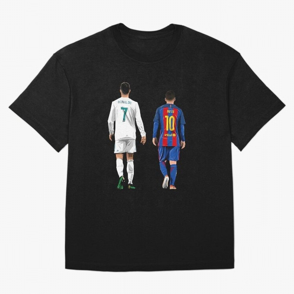 Cristiano Ronaldo And Messi Oversized T-Shirt Follow Every Goal of FIFA World Cup 2026 USA Canada Mexico Built around Haaland, Brazil Energy, Match Day Excitement, Supporter Culture, Golden Goals and Global Football Passion; Ideal for Passionate