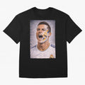 Cristiano Ronaldo ¡ª A Fan Portrait in Motion Oversized T-Shirt Celebrate Fan Culture around Match Day Hype around FIFA World Cup 2026 Group Stage, Haaland, England and Germany, Supporter Pride, Iconic Celebrations, Legendary Names and Global Match