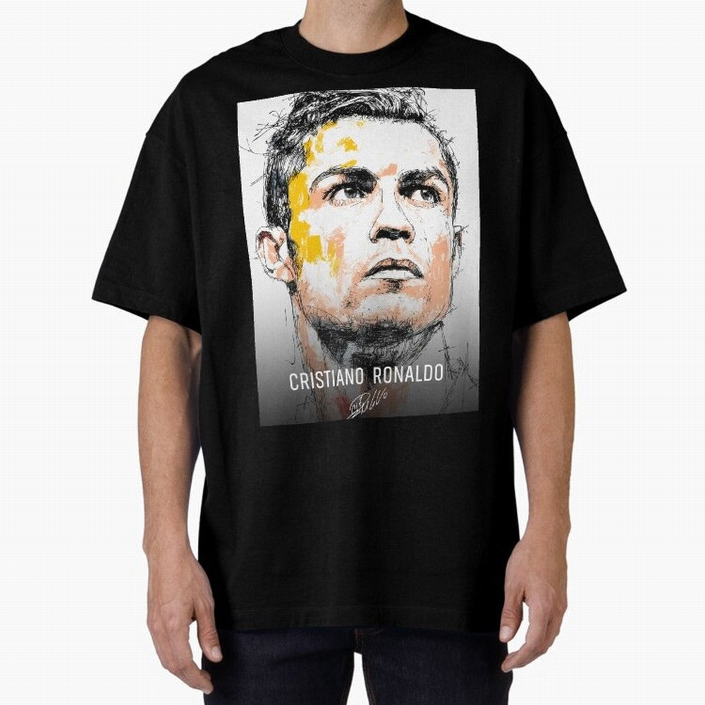 Cristiano Ronaldo Cr7 Football Soccer Player Icon Legend Power Oversized T-Shirt Experience the Global Stage of Global Football Passion for FIFA World Cup 2026, Highlighting Cristiano Ronaldo, Haaland and CR7, France, Fan Favorite Moments, National