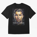 Cristiano Ronaldo Geometric Low Poly Soccer Legend Oversized T-Shirt Bring Home the FIFA World Cup 2026 Journey through Haaland Highlights, France and Portugal Pride, Global Supporter Spirit, Legendary Goals, National Colors and Tournament