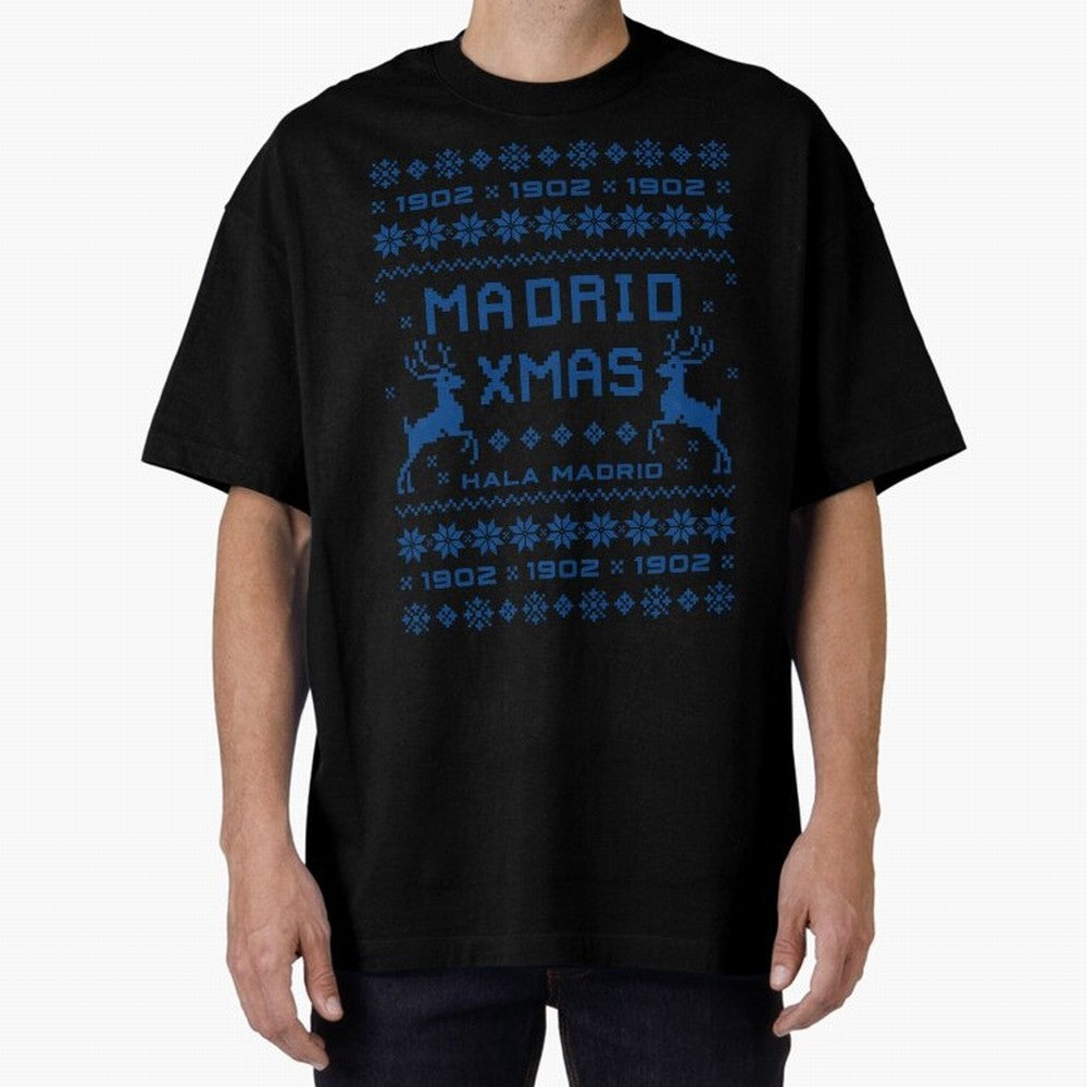 Real Madrid Christmas Oversized T-Shirt Showcase FIFA World Cup 2026 USA Canada Mexico for Fans of Mbappe and Neymar and Netherlands, Bringing Tournament Hype, Historic Matchups, Family Viewing Parties and Global Sports Pride; Perfect for