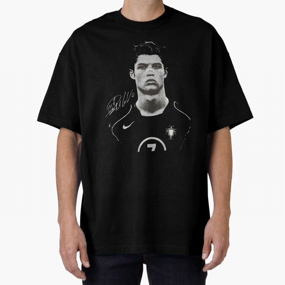 Cristiano Ronaldo Vintage Bootleg Oversized T-Shirt Celebrate the Road through the FIFA World Cup 2026 Group Stage Journey through Haaland Highlights, Spain and Netherlands Pride, Sports Nostalgia, International Competition, Famous Players and