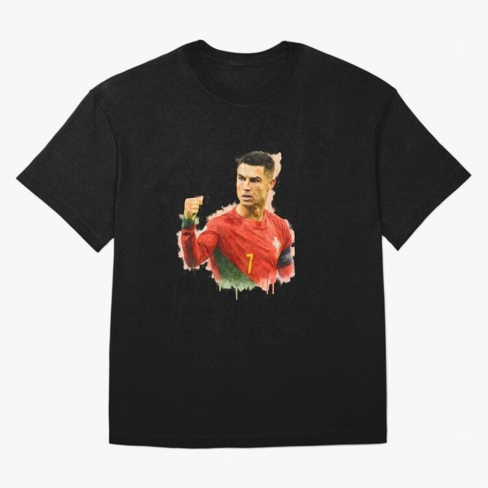 CR7 Cristiano Ronaldo potrait a powerful moment artwork Oversized T-Shirt Share Match Day Hype around FIFA World Cup 2026, Messi and Cristiano Ronaldo, Brazil, Goal Celebration Energy, Supporter Heritage, Football Icons and Worldwide Tournament