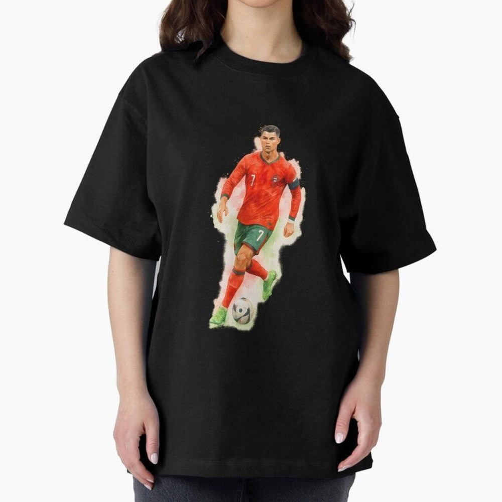 CR7 Cristiano Ronaldo a powerful moment artwork Oversized T-Shirt Join Supporters Worldwide for Match Day Hype around FIFA World Cup 2026, Neymar, Argentina and Brazil, Football Festival Excitement, Trophy Ambitions, Country Rivalries and Star