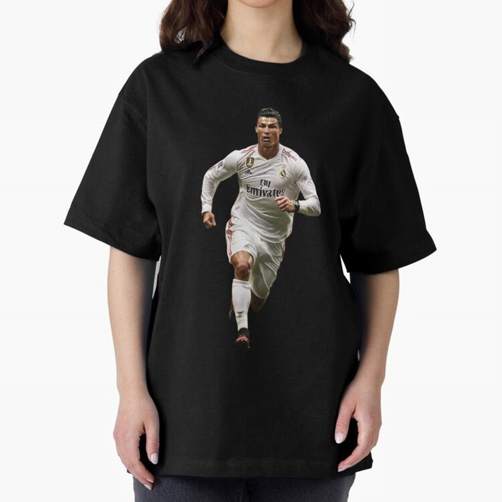 Cristiano Ronaldo runner Oversized T-Shirt Feel the Roar of FIFA World Cup 2026 Made for Messi, Netherlands Energy, Fan Favorite Moments, National Team Passion, Big Match Drama and Soccer History; Perfect for Supporters Who Want Bold Football