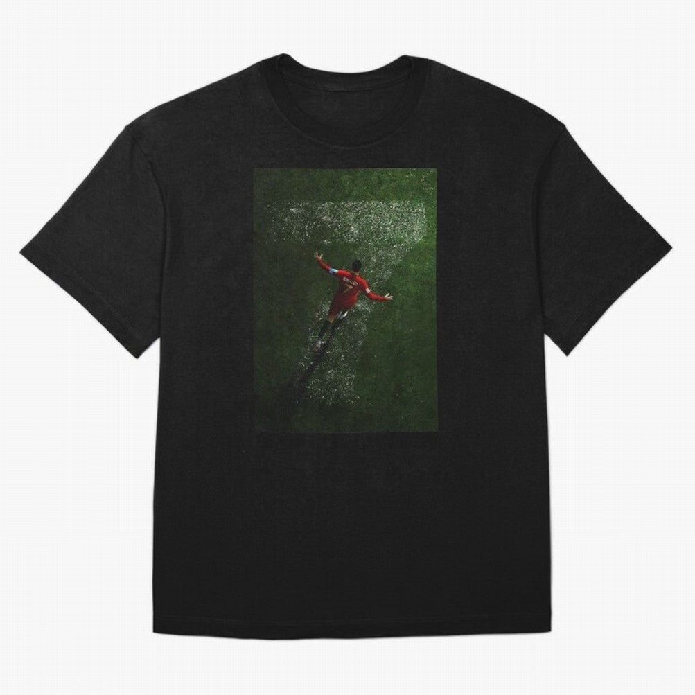 CR7 The G.O.A.T. Football Art - Cristiano Ronaldo Oversized T-Shirt Remember Global Football Passion for FIFA World Cup 2026 Group Stage, Filled with Messi, England and Germany, Stadium Memories, Football Loyalty, International Chants and