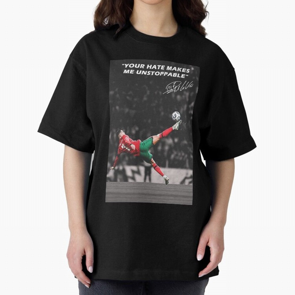 Cristiano Ronaldo Inspiration Oversized T-Shirt Show Match Day Excitement for FIFA World Cup 2026 Group Stage Spirit, Highlighting Argentina and Brazil, Messi, Neymar and Mbappe, Match Day Excitement, Supporter Culture, Golden Goals and Global