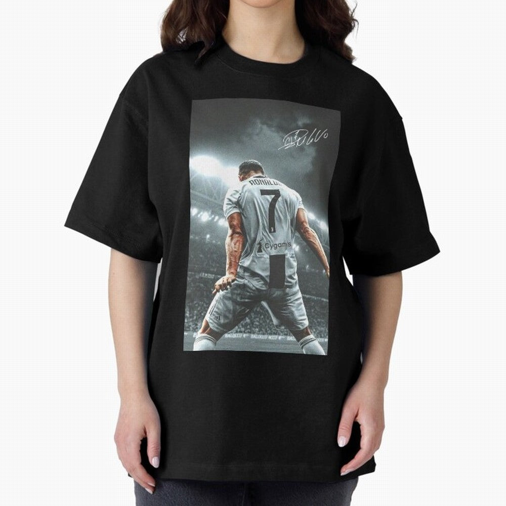 Cristiano Ronaldo Celebration Oversized T-Shirt Celebrate the Stars of Global Football Passion for FIFA World Cup 2026 USA Canada Mexico, with Neymar, Argentina, Goal Celebration Energy, Supporter Heritage, Football Icons and Worldwide Tournament