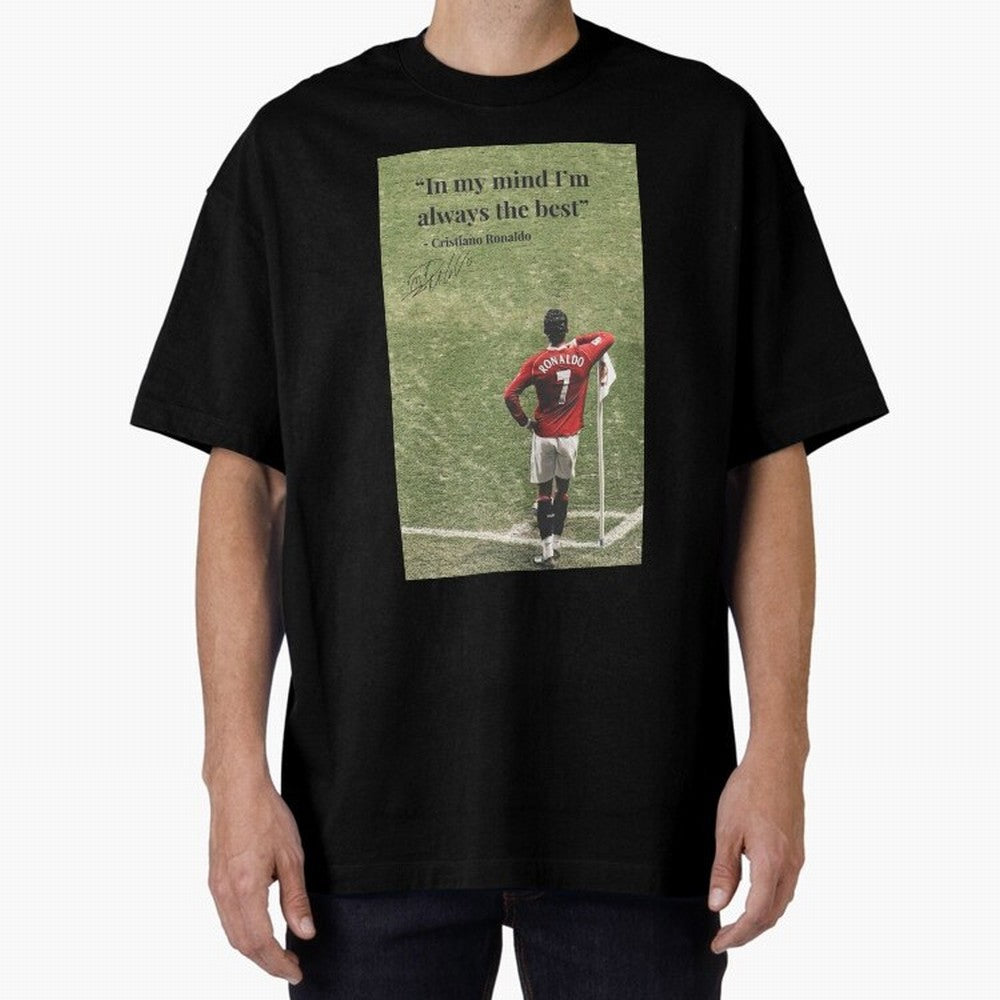 Cristiano Ronaldo Motivation Oversized T-Shirt Show Match Day Excitement for FIFA World Cup 2026 Group Stage for Fans of Messi, Neymar and Mbappe and Brazil, Portugal and Argentina, Bringing Football History, Final Match Energy, Crowd Noise and
