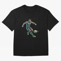 Cyberpunk Cristiano Ronaldo: Futuristic CR7 Kicking Glowing Soccer Ball Fan Art Oversized T-Shirt Share the FIFA World Cup 2026 Journey through Messi, Neymar and Mbappe Highlights, France Pride, Champion Mindset, Group Stage Buzz, Knockout Tension