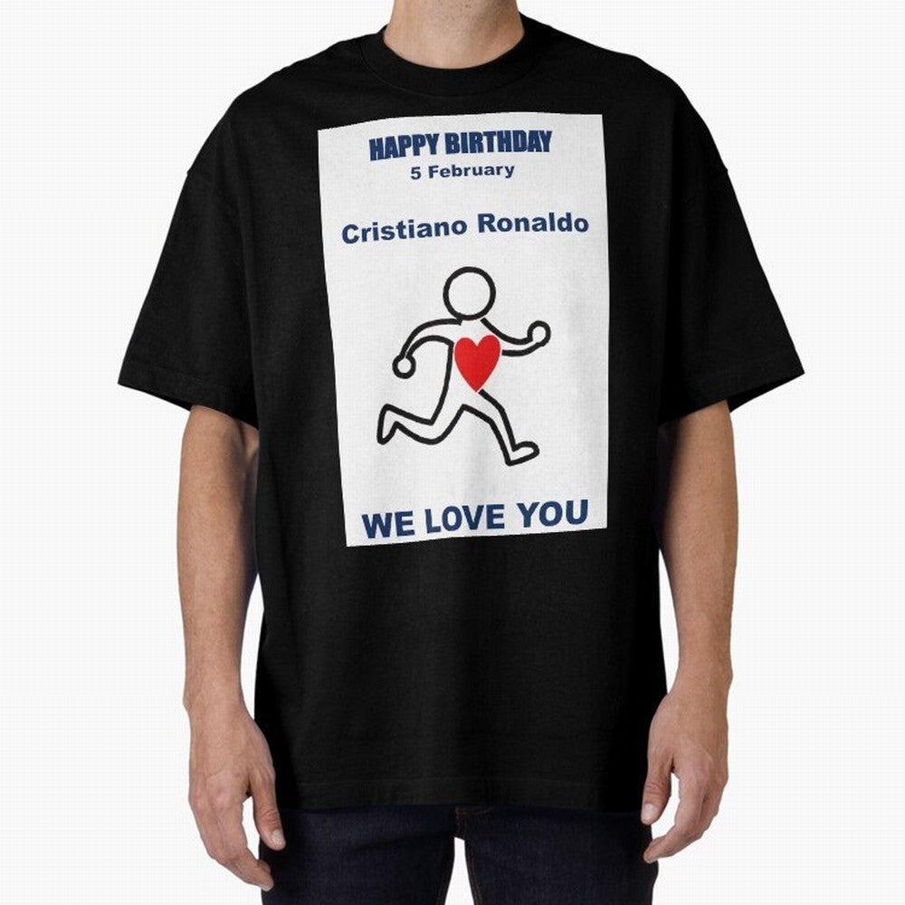 Tribute to Cristiano Ronaldo ¡ª 5 February Oversized T-Shirt Support Iconic Players in Match Day Hype around FIFA World Cup 2026 Group Stage, Haaland and Mbappe, Argentina and Brazil, Stadium Memories, Football Loyalty, International Chants and