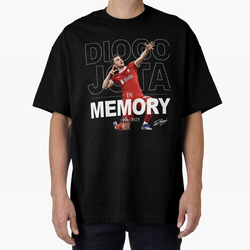 Diogo Jota In Memory Oversized T-Shirt Live for the Drama of Match Day Hype around FIFA World Cup 2026, Messi, Neymar and Mbappe, Brazil, Worldwide Fan Energy, Dramatic Goals, Stadium Lights and Championship Celebrations; Ideal for Fans Who Follow