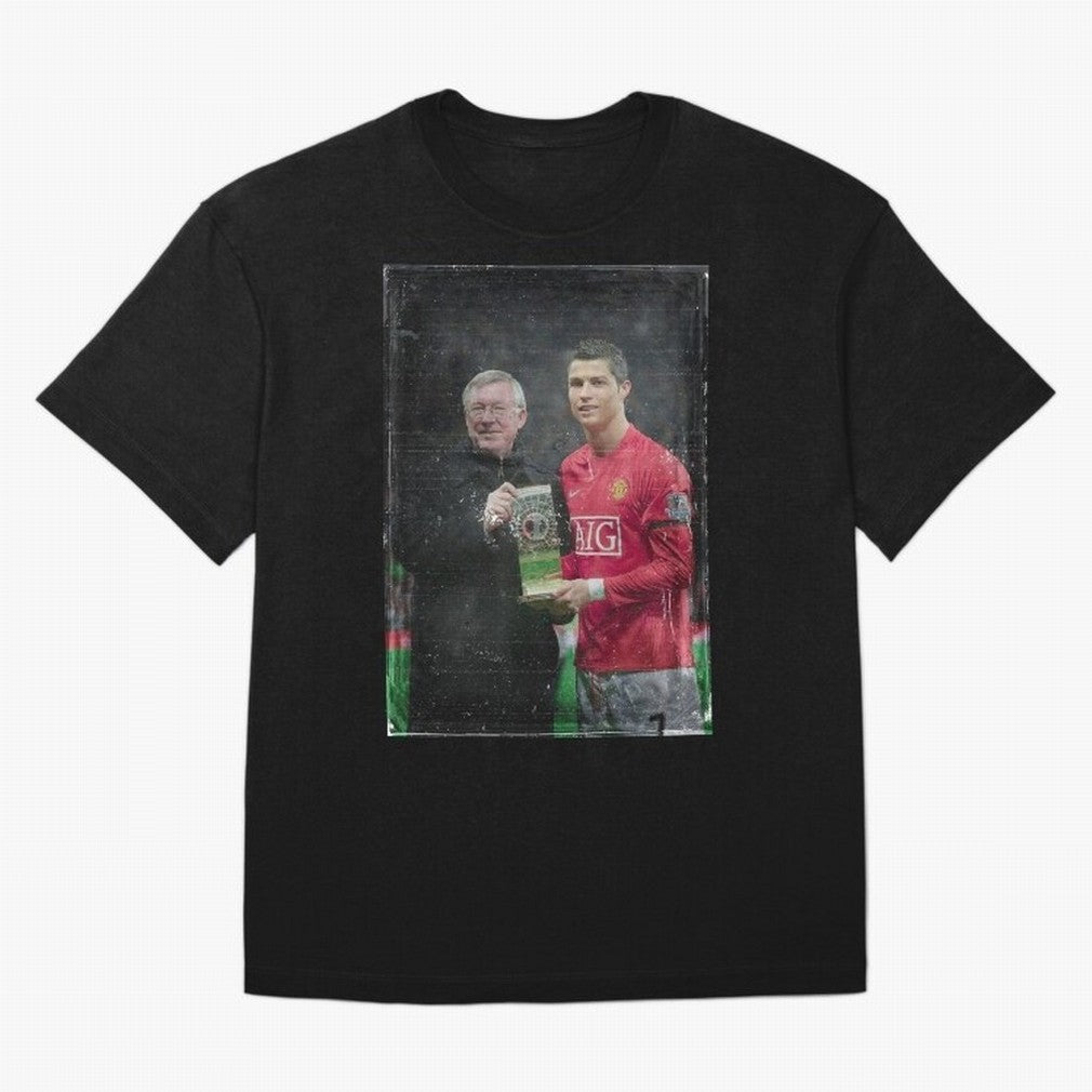 Cristiano Ronaldo and Sir Alex Ferguson Oversized T-Shirt Share the Excitement of FIFA World Cup 2026 USA Canada Mexico for Fans of Messi and Cristiano Ronaldo and Netherlands, Bringing Football Passion, Legendary Performances, Festival Vibes and