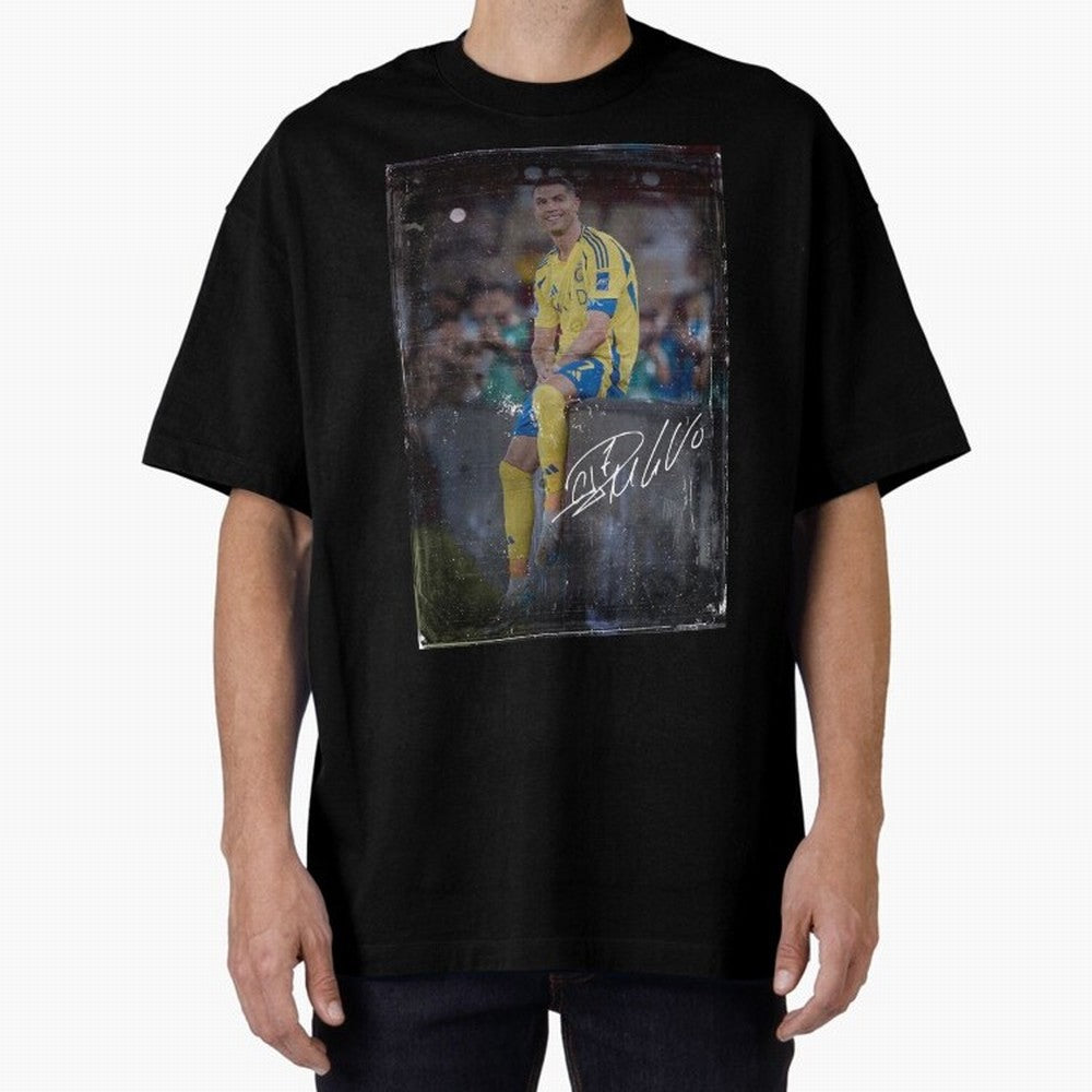 Cristiano Ronaldo Oversized T-Shirt Celebrate Unforgettable Nights in FIFA World Cup 2026 for Fans of Mbappe and Neymar and Spain and Netherlands, Bringing Championship Spirit, Famous Goals, Roaring Crowds and International Football Unity; Great