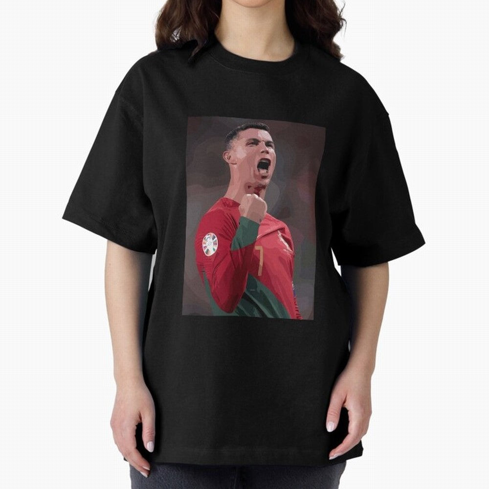 Cristiano Ronaldo Oversized T-Shirt Celebrate the Next Chapter of FIFA World Cup 2026 Capturing Neymar, Haaland and Cristiano Ronaldo, Germany Energy, Championship Spirit, Famous Goals, Roaring Crowds and International Football Unity; Made for
