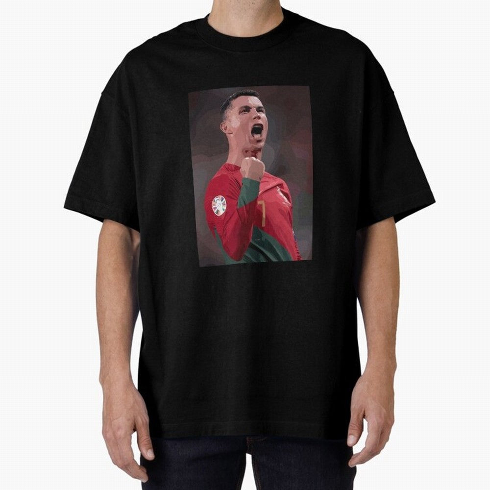 Cristiano Ronaldo Oversized T-Shirt Celebrate the Next Chapter of FIFA World Cup 2026 Capturing Neymar, Haaland and Cristiano Ronaldo, Germany Energy, Championship Spirit, Famous Goals, Roaring Crowds and International Football Unity; Made for
