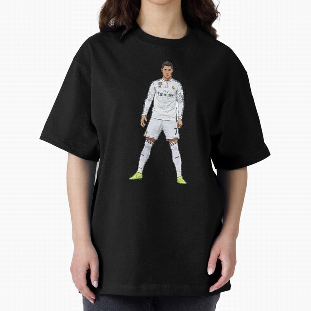 Cristiano Ronaldo at Madrid | Football Legend Oversized T-Shirt Bring Match Day Fire to Global Football Passion for FIFA World Cup 2026 USA Canada Mexico, Highlighting Neymar, Haaland and Cristiano Ronaldo, Argentina, France and Brazil, Worldwide