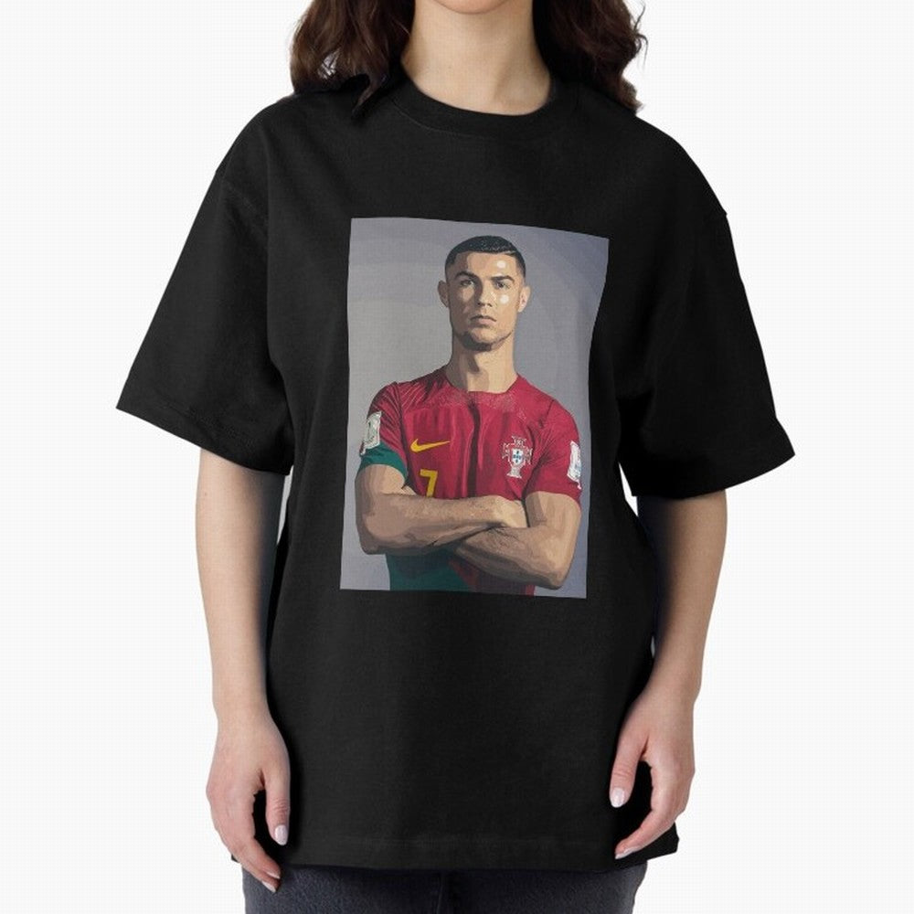 Cristiano Ronaldo Oversized T-Shirt Show Your Tournament Heart for Match Day Hype around FIFA World Cup 2026, Mbappe and Neymar, France, Soccer Culture, Superstar Moments, National Team Dreams and Competitive Fire; Ideal for Football Dads, Football