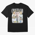 Cr7 Vintage Tribute: Soccer Legend Collage | Limited Edition Oversized T-Shirt Elevate FIFA World Cup 2026 Group Stage Spirit, Celebrating England, Haaland and Mbappe, Football Festival Excitement, Trophy Ambitions, Country Rivalries and Star