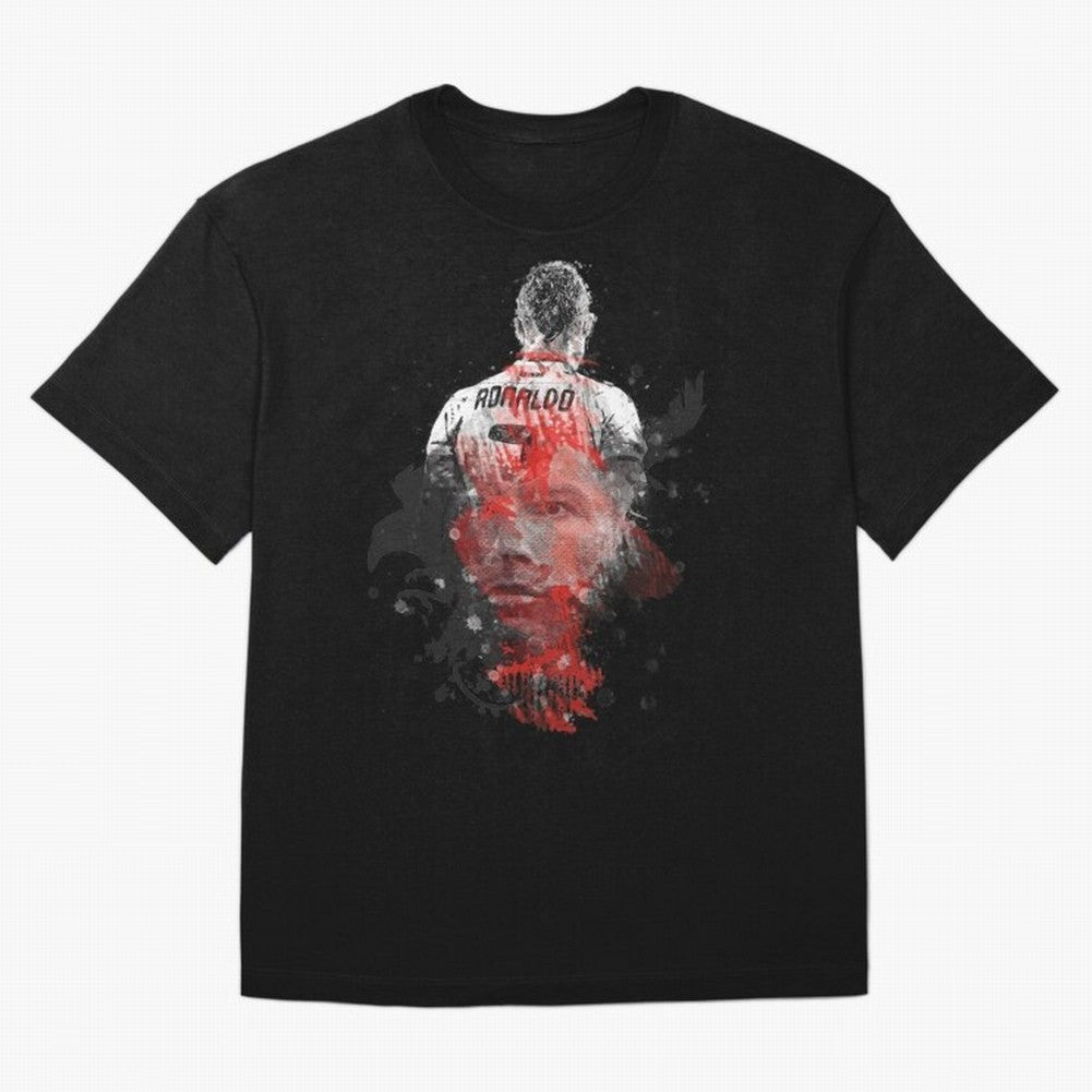 Abstract Football Player Portrait Retro Poster Art For Men, Gift For Soccer Fans Oversized T-Shirt Follow Every Goal of the FIFA World Cup 2026 Group Stage Journey through Mbappe and Neymar Highlights, England and Germany Pride, Champion Mindset,
