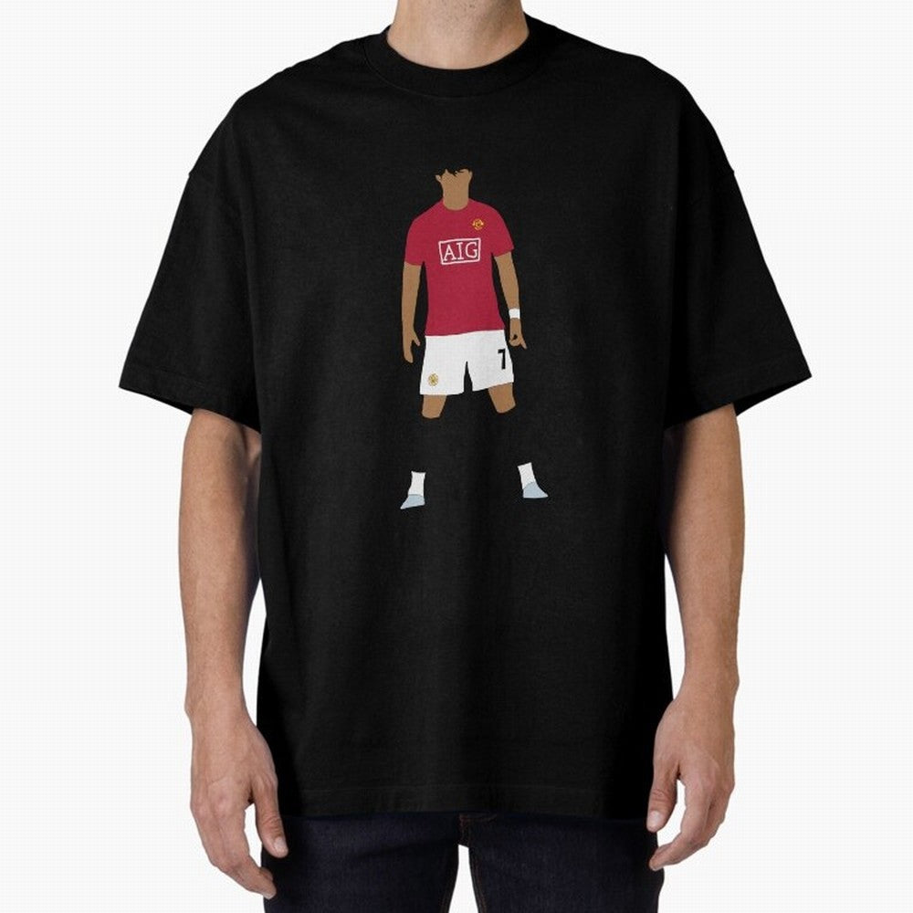 Cristiano Ronaldo Iconic Stance Fan Art Oversized T-Shirt Feel International Energy from FIFA World Cup 2026 Centered on CR7, Brazil Energy, Stadium Chants, National Pride, Trophy Dreams and Unforgettable Football Memories; Perfect for People Who