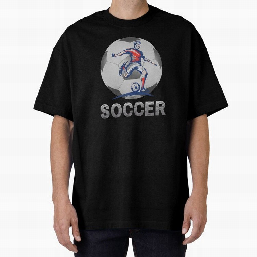 Grand final of football, World Cup Oversized T-Shirt Turn Up for FIFA World Cup 2026 USA Canada Mexico Driven by Messi and Cristiano Ronaldo, Portugal, Spain and Germany Energy, Championship Spirit, Famous Goals, Roaring Crowds and International